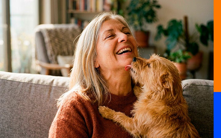 Mujer y su perro