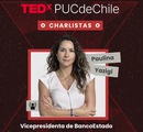 Paulina Yazigi, vicepresidenta de BancoEstado, en gráfica TEDx PUC de Chile